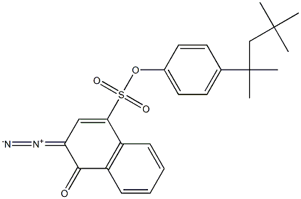 3-Diazo-4-oxo-3,4-dihydro-1-naphthalenesulfonic acid 4-(1,1,3,3-tetramethylbutyl)phenyl ester Structure