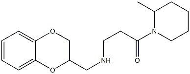 3-[[(1,4-Benzodioxan-2-yl)methyl]amino]-1-(2-methylpiperidino)-1-propanone Structure