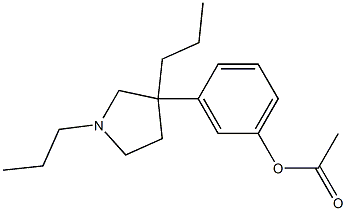 Acetic acid 3-(1,3-dipropyl-3-pyrrolidinyl)phenyl ester 구조식 이미지