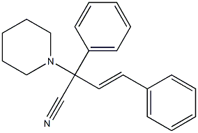2,4-Diphenyl-2-(1-piperidinyl)-3-butenenitrile Structure