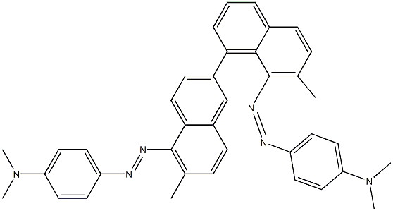 4,4'-Bis(4-dimethylaminophenylazo)-3,3'-dimethyl-5,7'-binaphthalene Structure