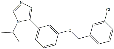 1-Isopropyl-5-[3-(3-chlorobenzyloxy)phenyl]-1H-imidazole 구조식 이미지