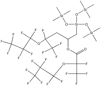 2,3,3,3-Tetrafluoro-2-(heptafluoropropoxy)propanoic acid [1-[[tris(trimethylsilyloxy)silyl]methyl]-3,4,4,4-tetrafluoro-3-(heptafluoropropoxy)butyl] ester 구조식 이미지