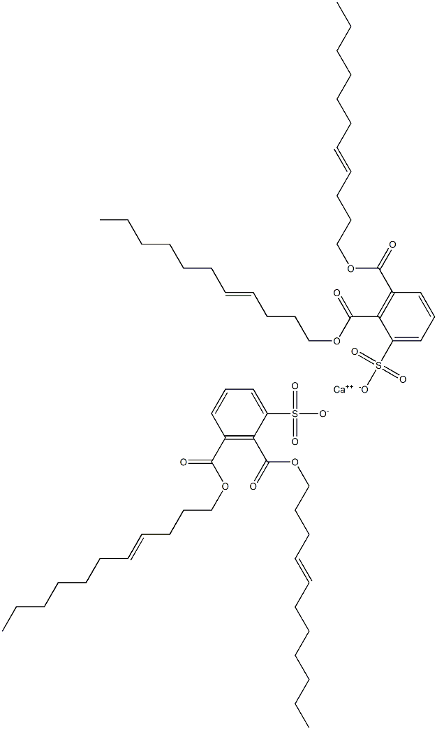 Bis[2,3-di(4-undecenyloxycarbonyl)benzenesulfonic acid]calcium salt Structure