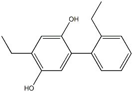 2-(2-Ethylphenyl)-5-ethylbenzene-1,4-diol 구조식 이미지