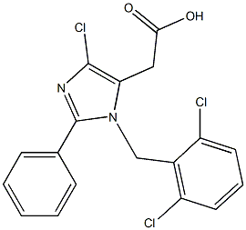 4-Chloro-1-(2,6-dichlorobenzyl)-2-(phenyl)-1H-imidazole-5-acetic acid Structure