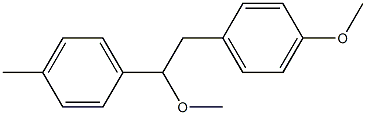 1-(4-Methylphenyl)-2-(4-methoxyphenyl)-1-methoxyethane 구조식 이미지