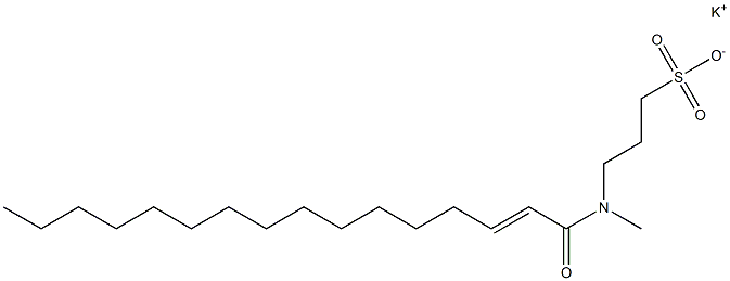 3-[N-(2-Hexadecenoyl)-N-methylamino]-1-propanesulfonic acid potassium salt 구조식 이미지