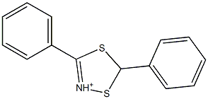 3,5-Diphenyl-1,4,2-dithiazole-2-cation 구조식 이미지