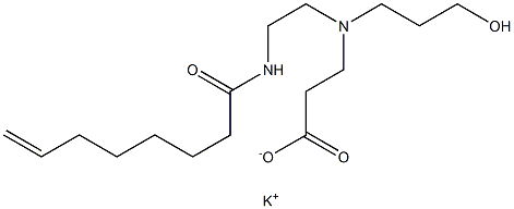 3-[N-(3-Hydroxypropyl)-N-[2-(7-octenoylamino)ethyl]amino]propionic acid potassium salt 구조식 이미지