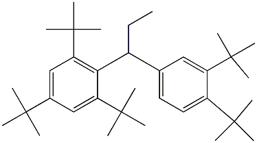 1-(2,4,6-Tri-tert-butylphenyl)-1-(3,4-di-tert-butylphenyl)propane Structure