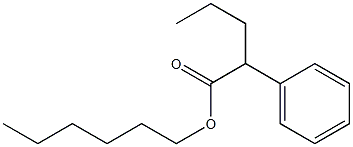 2-Phenylpentanoic acid hexyl ester Structure