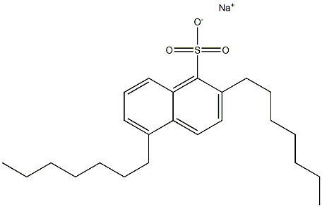 2,5-Diheptyl-1-naphthalenesulfonic acid sodium salt Structure