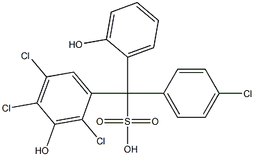 (4-Chlorophenyl)(2,4,5-trichloro-3-hydroxyphenyl)(2-hydroxyphenyl)methanesulfonic acid Structure