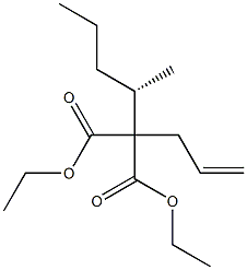 (-)-2-Allyl-2-[(S)-1-methylbutyl]malonic acid diethyl ester Structure