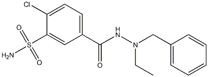 N-[Benzylethylamino]-4-chloro-3-sulfamoylbenzamide Structure