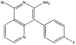 7-Amino-5-bromo-8-(4-fluorophenyl)-1,6-naphthyridine 구조식 이미지