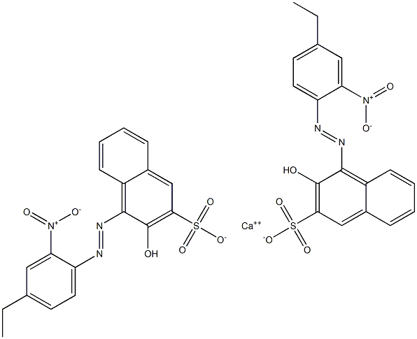 Bis[1-[(4-ethyl-2-nitrophenyl)azo]-2-hydroxy-3-naphthalenesulfonic acid]calcium salt 구조식 이미지