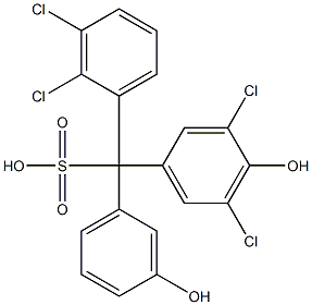 (2,3-Dichlorophenyl)(3,5-dichloro-4-hydroxyphenyl)(3-hydroxyphenyl)methanesulfonic acid 구조식 이미지