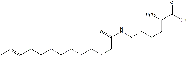 N6-(11-Tridecenoyl)lysine Structure