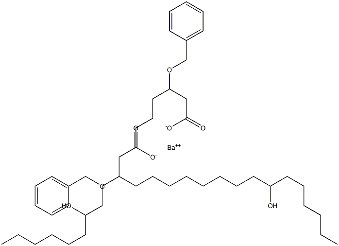 Bis(3-benzyloxy-12-hydroxystearic acid)barium salt Structure