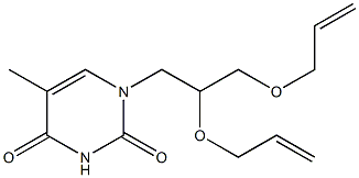 1-[2,3-Bis(2-propenyloxy)propyl]thymine 구조식 이미지
