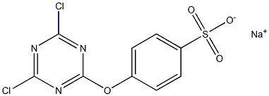 p-(4,6-Dichloro-1,3,5-triazin-2-yloxy)benzenesulfonic acid sodium salt 구조식 이미지
