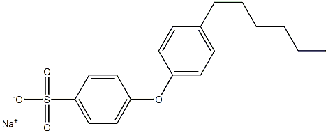 4-(4-Hexylphenoxy)benzenesulfonic acid sodium salt Structure