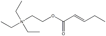 N,N,N-Triethyl-2-(2-pentenoyloxy)ethanaminium Structure