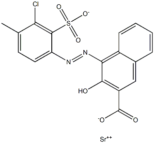 [1-[(3-Chloro-4-methyl-2-sulfophenyl)azo]-2-hydroxy-3-naphthalenecarboxylic acid]strontium salt Structure