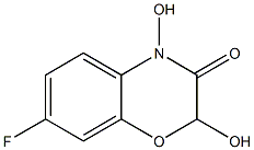 3,4-Dihydro-7-fluoro-2,4-dihydroxy-2H-1,4-benzoxazin-3-one Structure