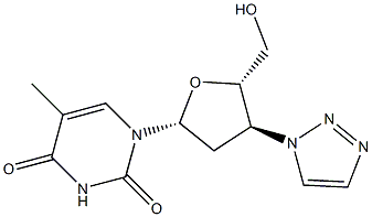 3'-(1H-1,2,3-Triazol-1-yl)-3'-deoxythymidine Structure