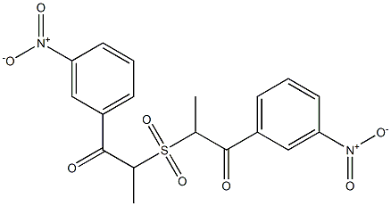 Methyl(2-oxo-2-(3-nitrophenyl)ethyl) sulfone 구조식 이미지