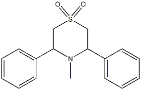 3,5-Diphenyl-4-methyltetrahydro-2H-1,4-thiazine 1,1-dioxide Structure
