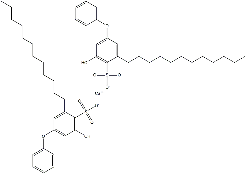 Bis(5-hydroxy-3-dodecyl[oxybisbenzene]-4-sulfonic acid)calcium salt 구조식 이미지