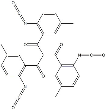 Tris(3-methyl-6-isocyanatobenzoyl)methane 구조식 이미지