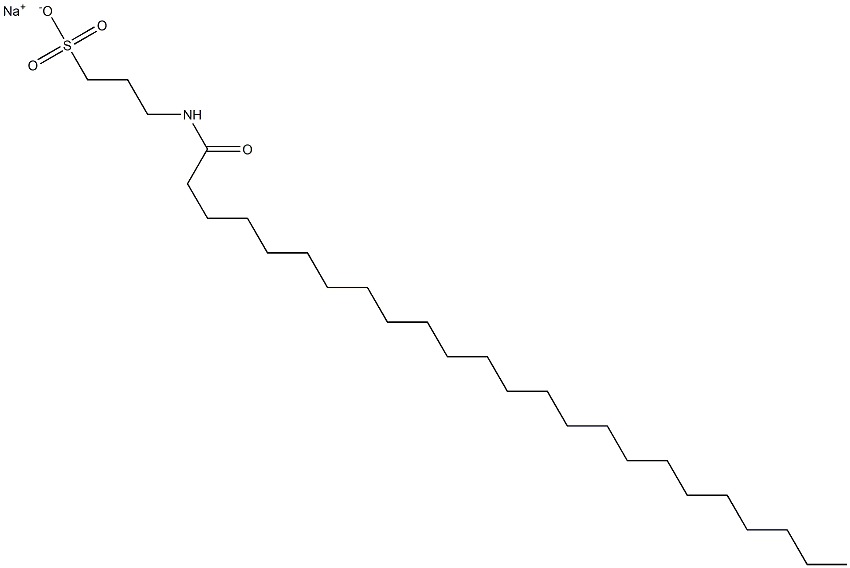 3-[(1-Oxotetracosyl)amino]-1-propanesulfonic acid sodium salt Structure