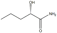 [S,(-)]-2-Hydroxyvaleramide 구조식 이미지