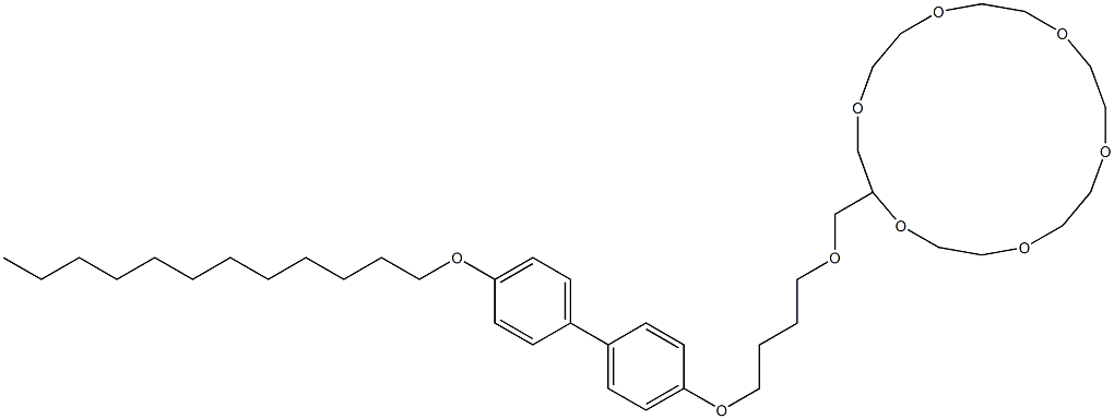 2-[4-[(4-Dodecyloxy-1,1'-biphenyl-4'-yl)oxy]butoxymethyl]-1,4,7,10,13,16-hexaoxacyclooctadecane 구조식 이미지