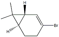 [1S,6R,(+)]-3-Bromo-7,7-dimethylbicyclo[4.1.0]hepta-2-ene Structure