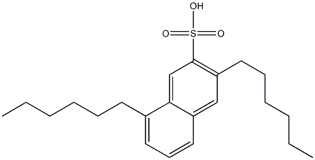 3,8-Dihexyl-2-naphthalenesulfonic acid Structure