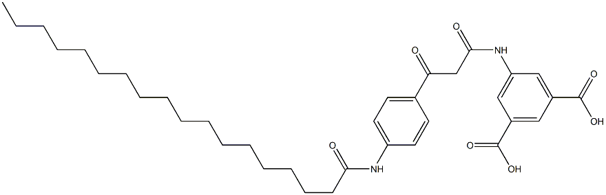 5-[1,3-Dioxo-3-[4-(1-oxooctadecylamino)phenyl]propylamino]isophthalic acid 구조식 이미지