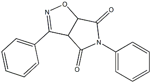 3,5-Diphenyl-3a,5,6,6a-tetrahydro-4H-pyrrolo[3,4-d]isoxazole-4,6-dione 구조식 이미지