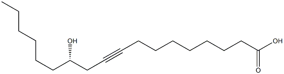 [S,(-)]-12-Hydroxy-9-octadecynoic acid 구조식 이미지