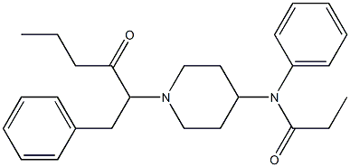 N-[1-(1-Butyryl-2-phenylethyl)-4-piperidinyl]-N-phenylpropanamide Structure