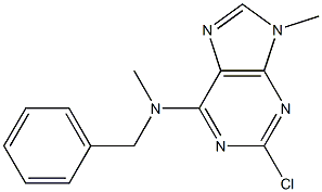 2-Chloro-6-[benzyl(methyl)amino]-9-methyl-9H-purine 구조식 이미지