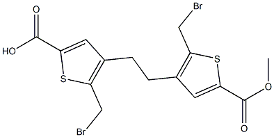 4,4'-Ethylenebis[5-(bromomethyl)thiophene-2-carboxylic acid methyl] ester 구조식 이미지