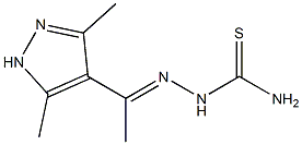 3,5-Dimethyl-4-[1-[2-[amino(thioxo)methyl]hydrazono]ethyl]-1H-pyrazole Structure