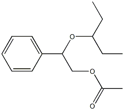 Acetic acid 2-(1-ethylpropoxy)-2-phenylethyl ester 구조식 이미지