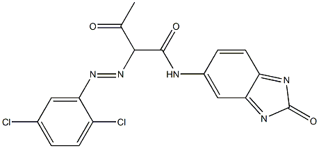5-[2-(2,5-Dichlorophenylazo)acetoacetylamino]-2H-benzimidazol-2-one 구조식 이미지